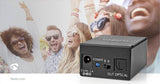 Digital Audio Switch | 2 irányú | Csatlakozó bemenet_ DC táp / 2x TosLink | Csatlakozó kimenet_ TosLink Aljzat | Kapcsoló (Switch) / Kézikönyv | Fém | Fekete