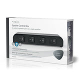 Hangszóró Vezérlő doboz | 4-Port port(s) | Csatlakozó Bilincsek | Hangsugárzó Impedanciája: 4-16 Ohm | Maximális terhelés csatornánként: 200 W | Alumínium | Fekete