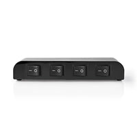 Hangszóró Vezérlő doboz | 4-Port port(s) | Csatlakozó Csavarok | Hangsugárzó Impedanciája: 4-16 Ohm | Maximális terhelés csatornánként: 200 W | Alumínium | Fekete