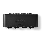Hangszóró Vezérlő doboz | 4-Port port(s) | Csatlakozó Csavarok | Hangsugárzó Impedanciája: 4-16 Ohm | Maximális terhelés csatornánként: 200 W | Alumínium | Fekete