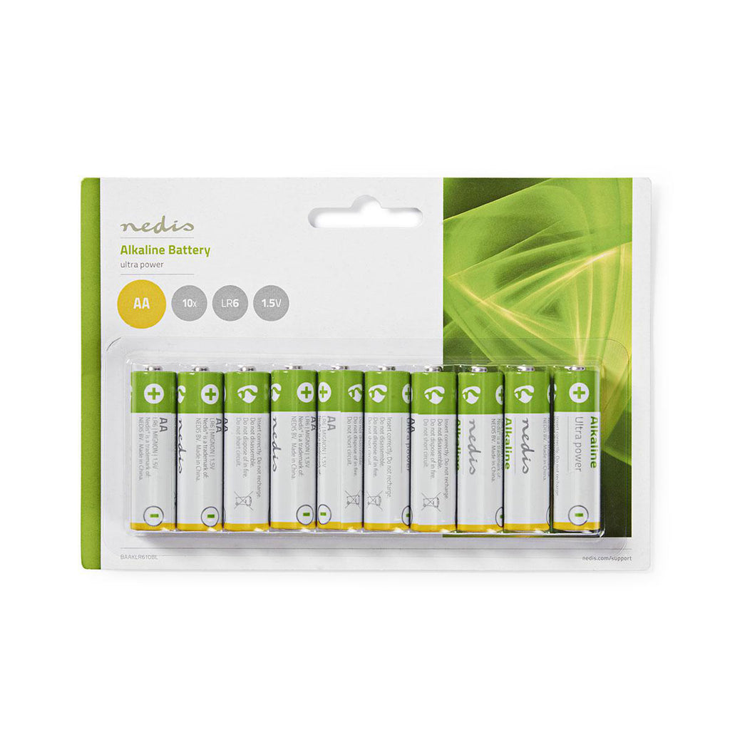 AA Alkáli Elem | 1.5 V | 10 darabos | Buborékfólia