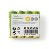 AA Alkáli Elem | 1.5 V | 4 darabos | Zsugorfólia