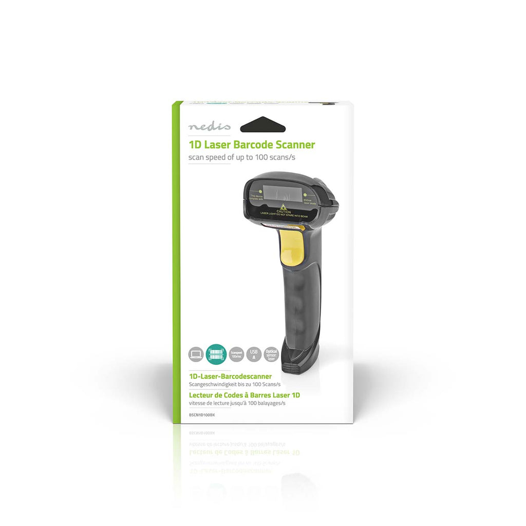Vonalkódolvasó | Lézer | Vezetékes | 1D Lineáris | USB-áramellátású | USB 2.0