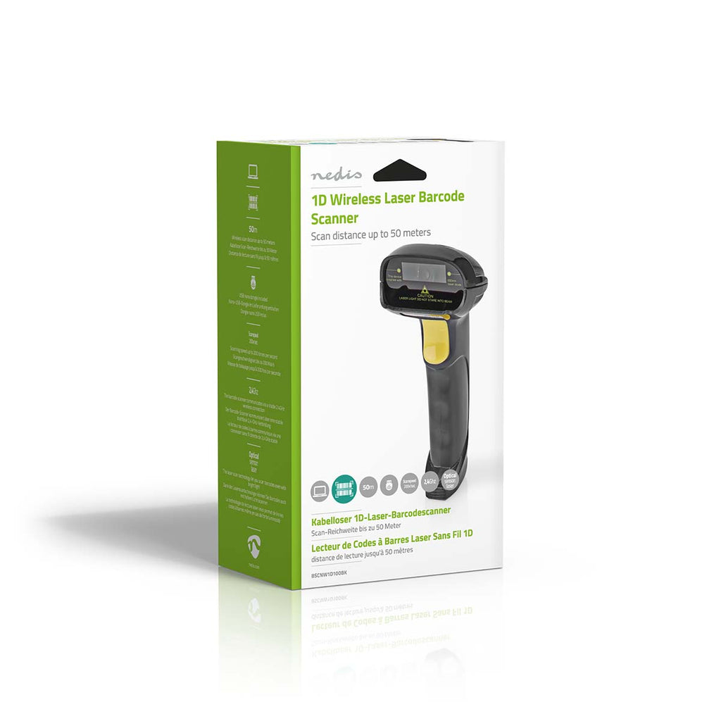 Vonalkódolvasó | Lézer | Vezeték Nélküli | 1D Lineáris | Elemes Áramellátás / USB-áramellátású | USB Kulcs