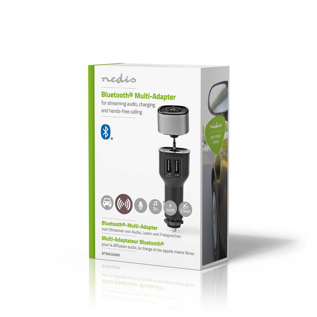 Bluetooth® Multi adapter | Csatlakozó kimenet_ 1x 3.5 mm | SBC | 7 óráig | Beépített mikrofon | Hangerő szabályozás | Automatikus áramtalanító funkció | Fekete/Szürke