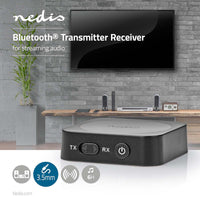 Bluetooth® Transceiver | Csatlakozó bemenet_ 1x AUX | Csatlakozó kimenet_ 1x AUX | SBC | Egy Eszközig | Max. 6 óráig | Automatikus áramtalanító funkció | Fekete