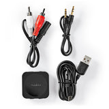 Bluetooth® Transceiver | Csatlakozó bemenet_ 1x AUX | Csatlakozó kimenet_ 1x AUX | SBC | Egy Eszközig | Max. 6 óráig | Automatikus áramtalanító funkció | Fekete