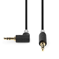 Sztereó audiokábel | 3.5 mm Dugasz | 3.5 mm Dugasz | Aranyozott | 1.00 m | Kerek | Antracit | Doboz
