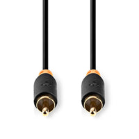 Digitális Audio Kábel | RCA Dugasz | RCA Dugasz | Aranyozott | 2.00 m | Kerek | PVC | Antracit | Doboz