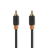 Digitális Audio Kábel | RCA Dugasz | RCA Dugasz | Aranyozott | 2.00 m | Kerek | PVC | Antracit | Doboz