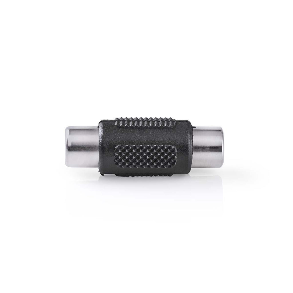 Mono audio adapter | RCA Aljzat | RCA Aljzat | Nikkelezett | Egyenes | ABS | Fekete | 1 db | Buborékfólia