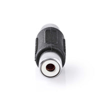 Mono audio adapter | RCA Aljzat | RCA Aljzat | Nikkelezett | Egyenes | ABS | Fekete | 1 db | Buborékfólia