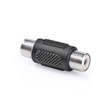 Mono audio adapter | RCA Aljzat | RCA Aljzat | Nikkelezett | Egyenes | ABS | Fekete | 1 db | Buborékfólia