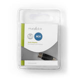 Mono audio adapter | RCA Aljzat | RCA Aljzat | Nikkelezett | Egyenes | ABS | Fekete | 1 db | Buborékfólia