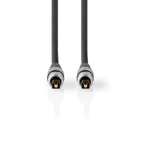 Optikai Audió Kábel | TosLink Dugasz | TosLink Dugasz | 1.50 m | Kerek | PVC | Antracit | Doboz