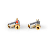 Banán csatlakozó | Egyenes | Dugasz | Aranyozott | Csavar | Bemenő kábel átmérő: 7.4 mm | Zinc Alloy | Ezüst | 2 db | Doboz-3