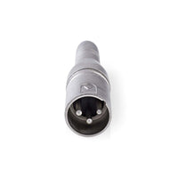XLR adapter | XLR 3-Tűs Dugasz | 6.35 mm Aljzat | Nikkelezett | Egyenes | Fém | Ezüst | 10 db | Műanyag Zacskó