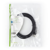 DIN-es audiokábel | DIN 5 tűs Dugasz - DIN 5 tűs Dugasz | 2,0 m | Fekete