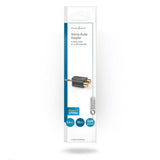 Sztereó audio adapter | 3.5 mm Dugasz | 2x RCA Aljzat | Aranyozott | Egyenes | ABS | Fekete | 10 db | Műanyag Zacskó