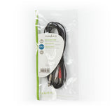 Sztereó audiokábel | 6.35 mm Dugasz | 2x RCA Dugasz | Nikkelezett | 2.00 m | Kerek | Fekete | Műanyag Zacskó