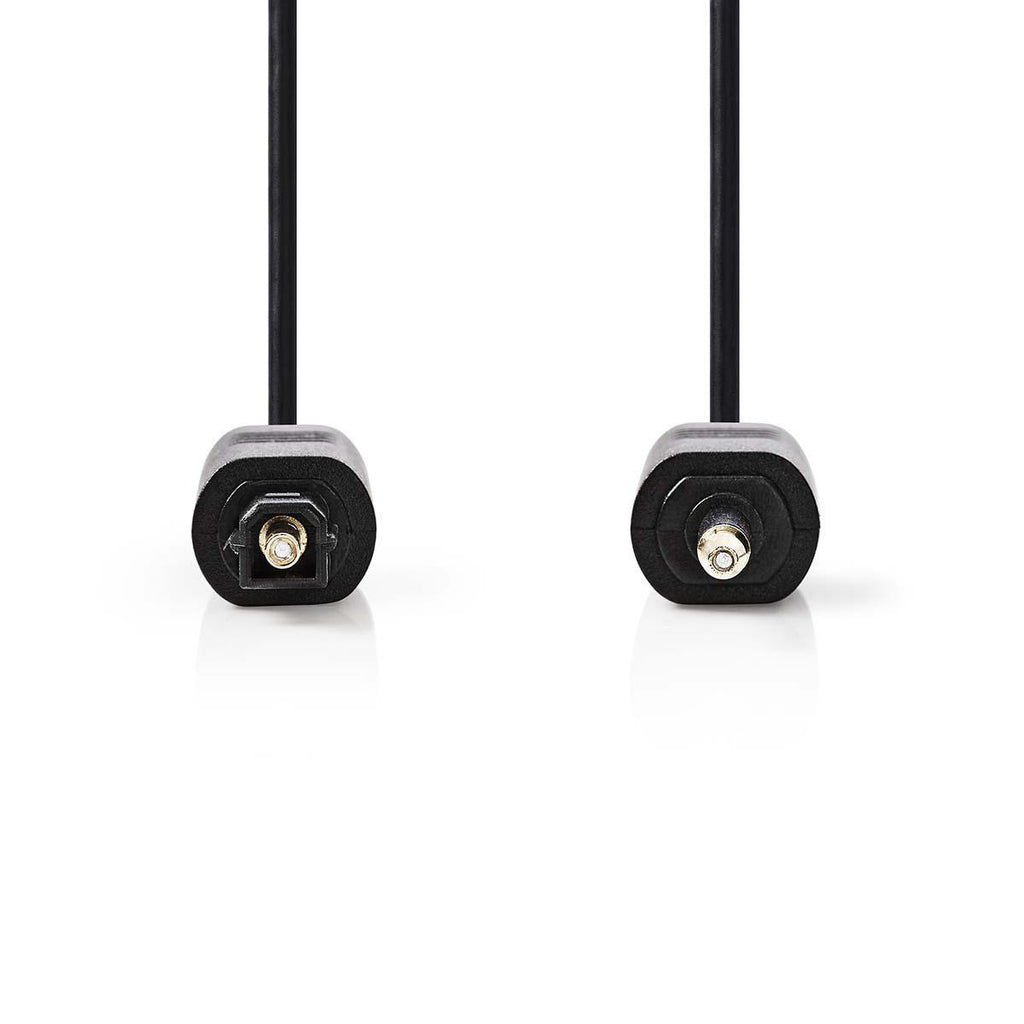 Optikai Audiokábel | TosLink Dugasz - 3,5 mm-es Optikai Dugasz | 1,0 m | Fekete