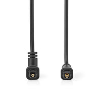 Optikai Audió Kábel | TosLink Dugasz | TosLink Dugasz | Forgatható | 1.00 m | Kerek | PVC | Fekete | Boríték