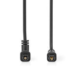 Optikai Audió Kábel | TosLink Dugasz | TosLink Dugasz | Forgatható | 1.00 m | Kerek | PVC | Fekete | Boríték