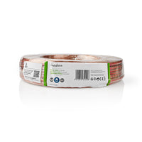 Hangszóró kábel | 2x 0.75 mm² | CCA | 100.0 m | Kerek | PVC | Átlátszó | Zsugor csomagolás