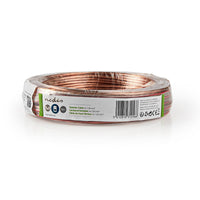 Hangszóró kábel | 2x 1.50 mm² | CCA | 15.0 m | Kerek | PVC | Átlátszó | Zsugor csomagolás