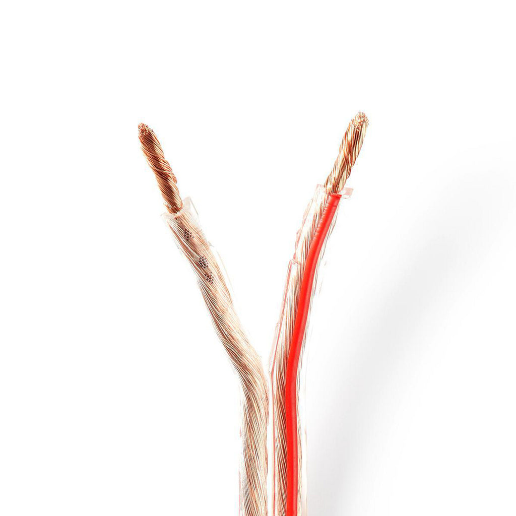 Hangszóró kábel | 2x 4.00 mm² | CCA | 15.0 m | Kerek | PVC | Átlátszó | Zsugor csomagolás