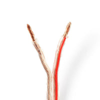 Hangszóró kábel | 2x 4.00 mm² | CCA | 15.0 m | Kerek | PVC | Átlátszó | Zsugor csomagolás