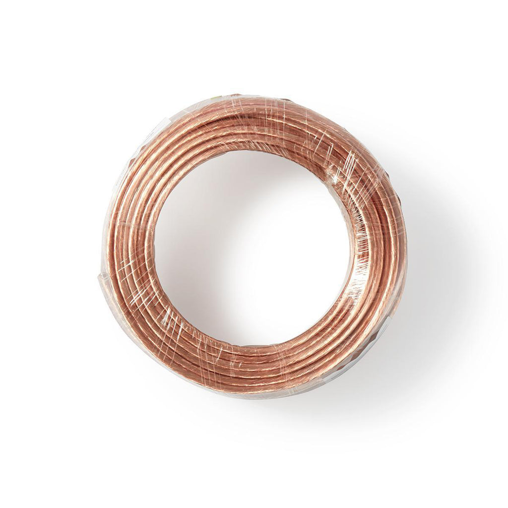 Hangszóró kábel | 2x 4.00 mm² | CCA | 15.0 m | Kerek | PVC | Átlátszó | Zsugor csomagolás