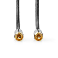 Mélynyomó kábel | RCA Dugasz | RCA Dugasz | Aranyozott | 3.00 m | Kerek | 4.5 mm | Antracit / Gun Metal Szürke | Fedődoboz