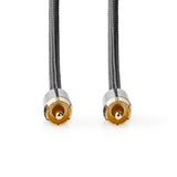 Mélynyomó kábel | RCA Dugasz | RCA Dugasz | Aranyozott | 5.00 m | Kerek | 4.5 mm | Antracit / Gun Metal Szürke | Fedődoboz