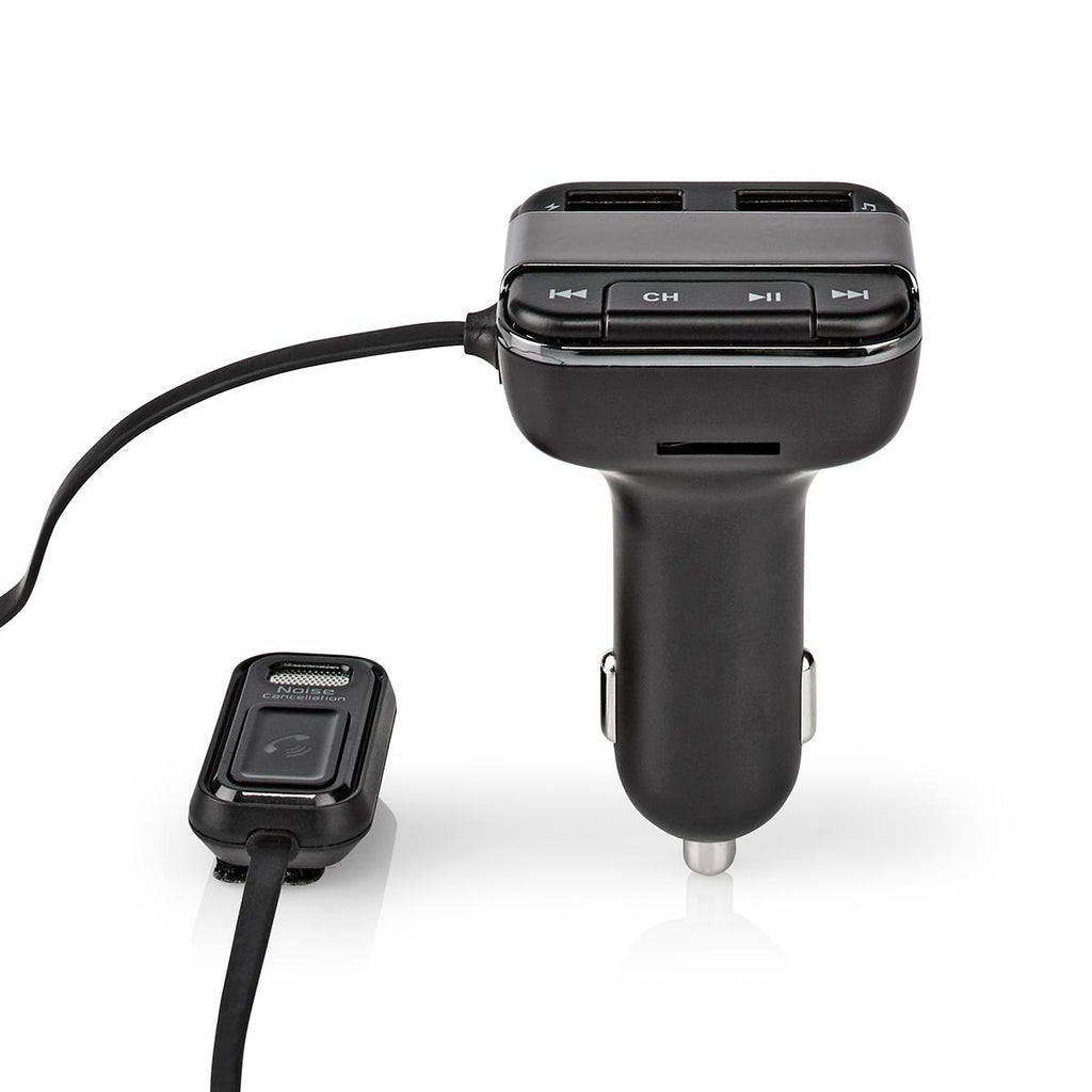Autós FM-adókészülék | Bluetooth® | Profi Mikrofon | Zajkioltás | MicroSD-kártyanyílás | Kihangosított Hívás | Hangvezérlés | 2 db USB