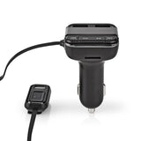 Autós FM-adókészülék | Bluetooth® | Profi Mikrofon | Zajkioltás | MicroSD-kártyanyílás | Kihangosított Hívás | Hangvezérlés | 2 db USB