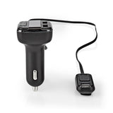 Autós FM-adókészülék | Bluetooth® | Profi Mikrofon | Zajkioltás | MicroSD-kártyanyílás | Kihangosított Hívás | Hangvezérlés | 2 db USB