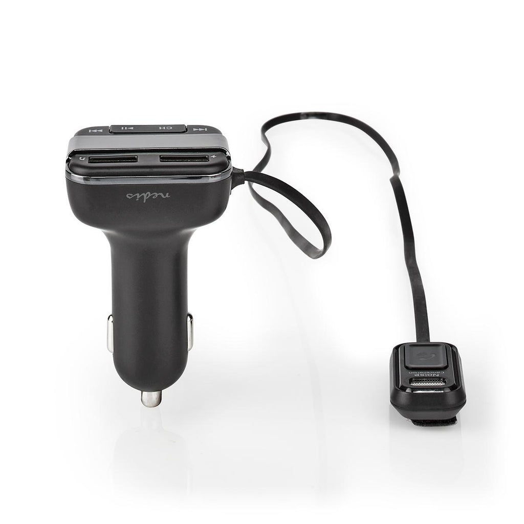 Autós FM-adókészülék | Bluetooth® | Profi Mikrofon | Zajkioltás | MicroSD-kártyanyílás | Kihangosított Hívás | Hangvezérlés | 2 db USB