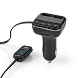 Autós FM-adókészülék | Bluetooth® | Profi Mikrofon | Zajkioltás | MicroSD-kártyanyílás | Kihangosított Hívás | Hangvezérlés | 2 db USB