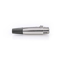XLR csatlakozó | Egyenes | Aljzat | Nikkelezett | Forrasztás | Bemenő kábel átmérő: 7.0 mm | Fém | Ezüst | 25 db | Műanyag Zacskó