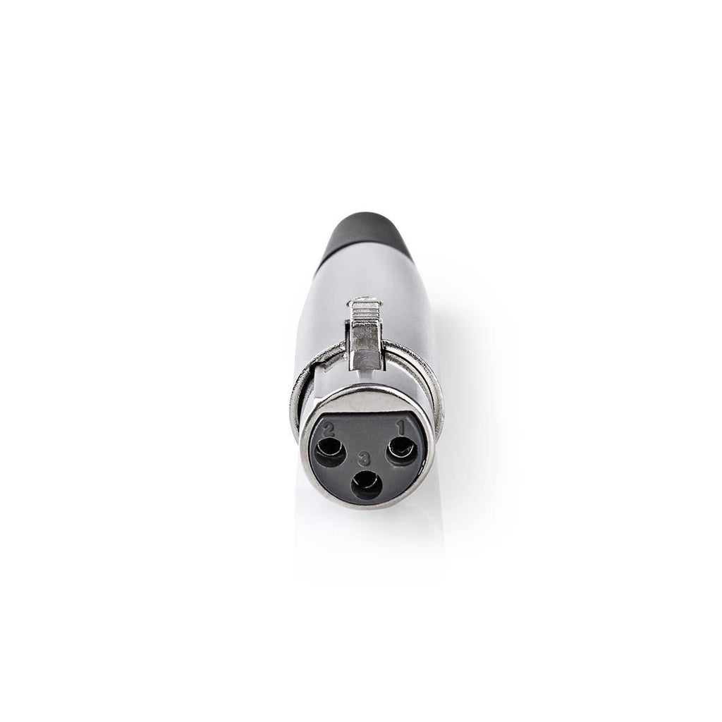 XLR csatlakozó | Egyenes | Aljzat | Nikkelezett | Forrasztás | Bemenő kábel átmérő: 7.0 mm | Fém | Ezüst | 25 db | Műanyag Zacskó