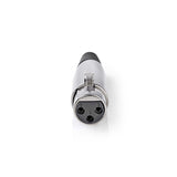 XLR csatlakozó | Egyenes | Aljzat | Nikkelezett | Forrasztás | Bemenő kábel átmérő: 7.0 mm | Fém | Ezüst | 25 db | Műanyag Zacskó