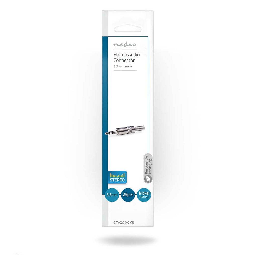 Audió csatlakozó | Egyenes | Dugasz | Nikkelezett | Forrasztás | Bemenő kábel átmérő: 3.8 mm | Fém | Ezüst | 25 db | Műanyag Zacskó-2