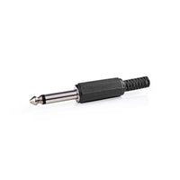 Audió csatlakozó | Egyenes | Dugasz | Nikkelezett | Forrasztó | Bemenő kábel átmérő: 5.8 mm | PVC | Fekete | 25 db | Műanyag Zacskó