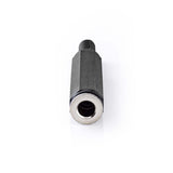 Audió csatlakozó | Egyenes | Aljzat | Nikkelezett | Forrasztó | Bemenő kábel átmérő: 6.0 mm | PVC | Fekete | Műanyag Zacskó | 25 db