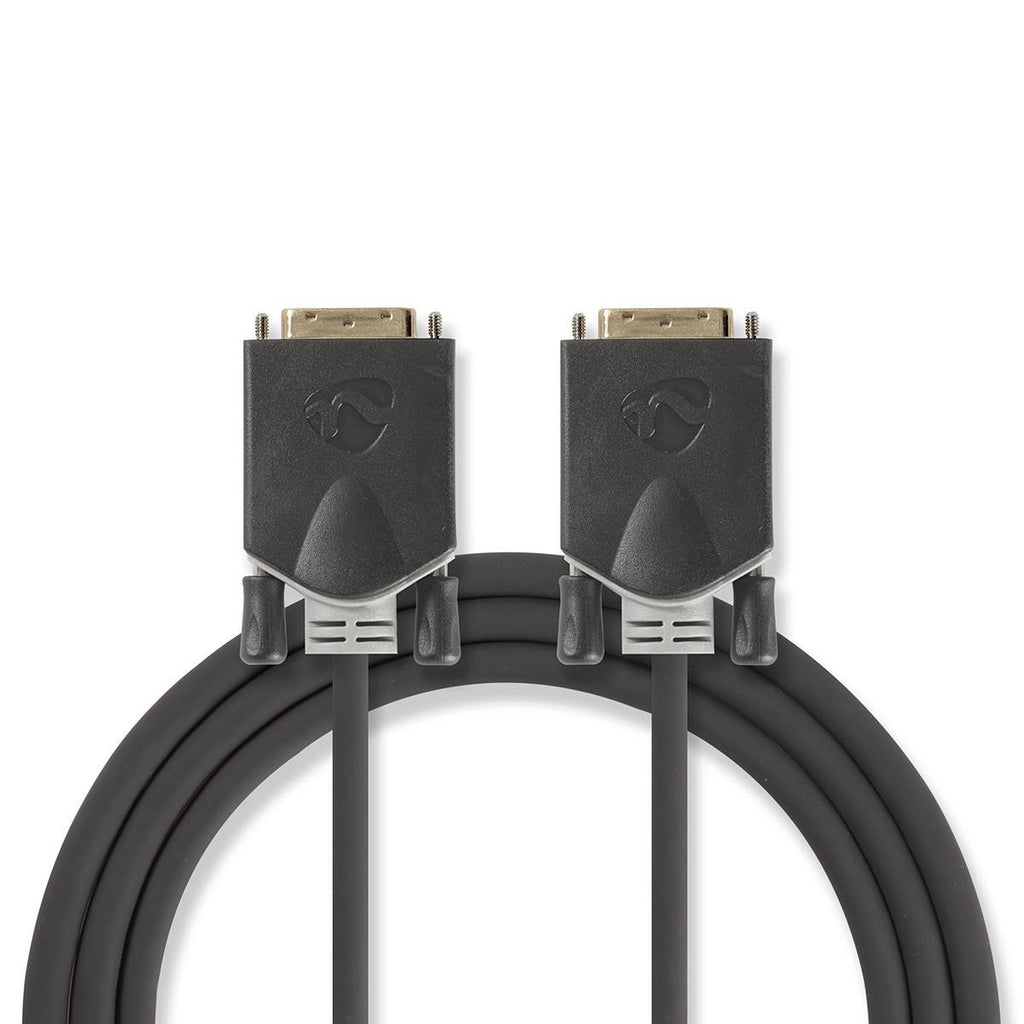 DVI Kábel | DVI-D 24+1 pólusú dugasz - DVI-D 24+1 pólusú dugasz | 2,0 m | Antracit