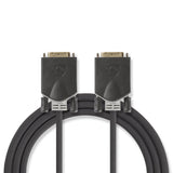 DVI Kábel | DVI-D 24+1 pólusú dugasz - DVI-D 24+1 pólusú dugasz | 2,0 m | Antracit