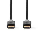 DisplayPort kábel | DisplayPort Dugasz | DisplayPort Dugasz | 8K@60Hz | Aranyozott | 1.00 m | Kerek | PVC | Antracit | Doboz-1