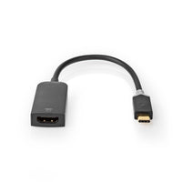 USB-C™ Adapter | USB 3.2 Gen 1 | USB-C™ Dugasz | HDMI™ Aljzat | 0.20 m | Kerek | Aranyozott | PVC | Antracit | Ablakos Doboz Euro Lock Zárral