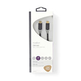 USB kábel | USB 3.2 Gen 1 | USB-C™ Dugasz | USB-C™ Dugasz | 4K@60Hz | 5 Gbps | Nikkelezett | 1.00 m | Kerek | PVC | Antracit | Ablakos Doboz